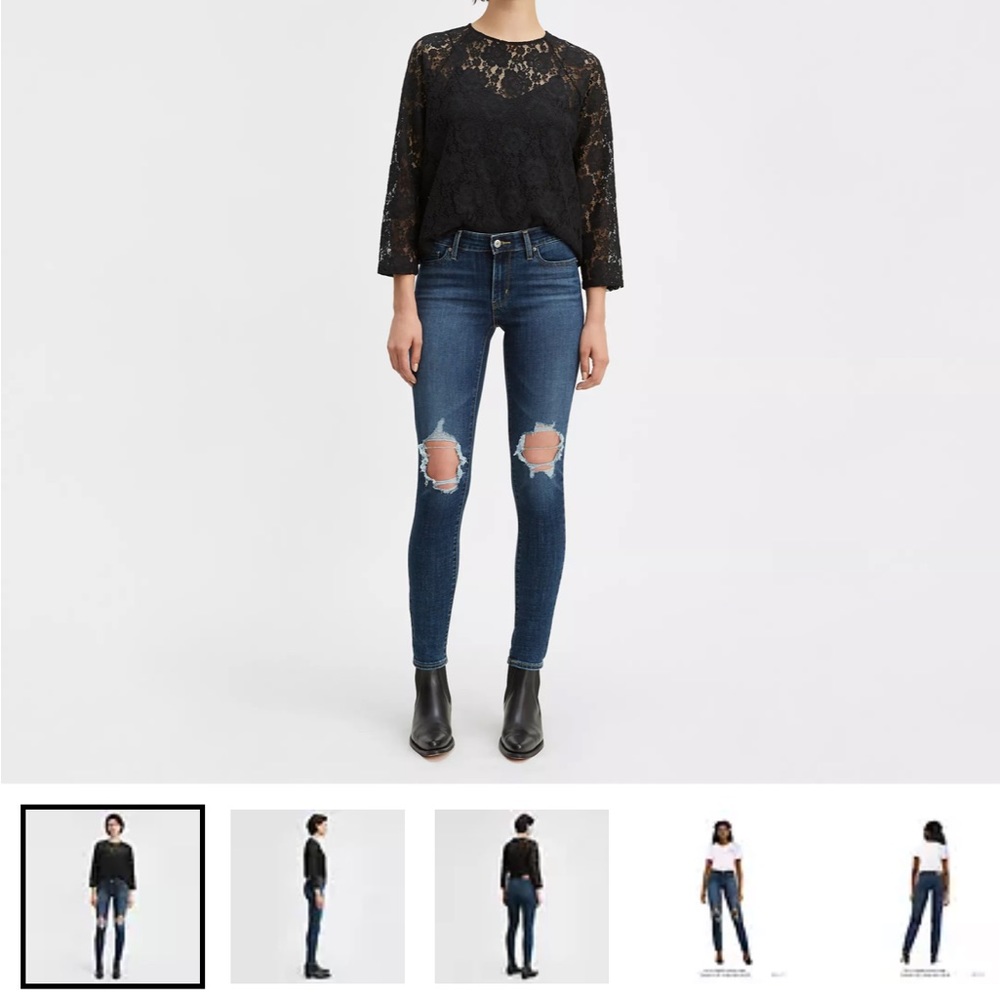 Levi’s 7/11 Skinny Dark Wash Jeans